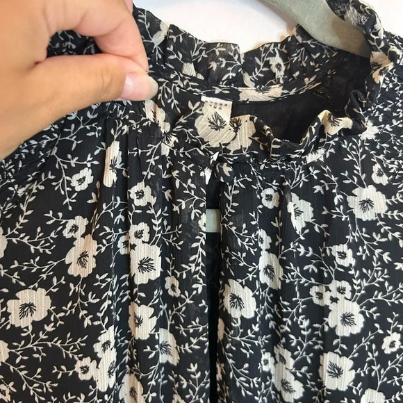 Mango Floral Peasant Cottagecore Midi Dress - Picture 6 of 6